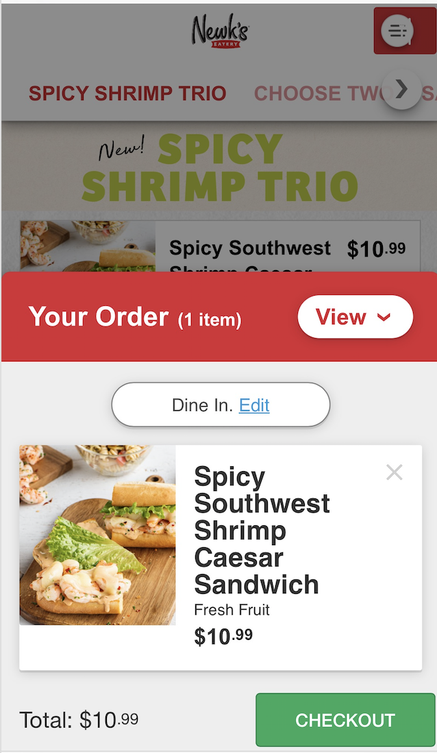 screenshot of Bite Kiosk